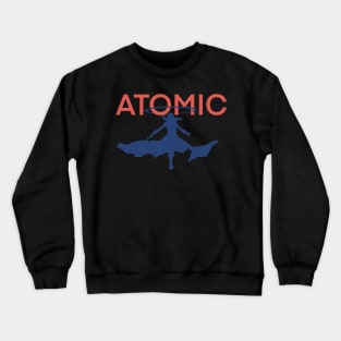 Cid Kagenou said I am ATOMIC in a cool silhouette pose the Most iconic moment from the Eminence in Shadow anime show in episode 5 Crewneck Sweatshirt